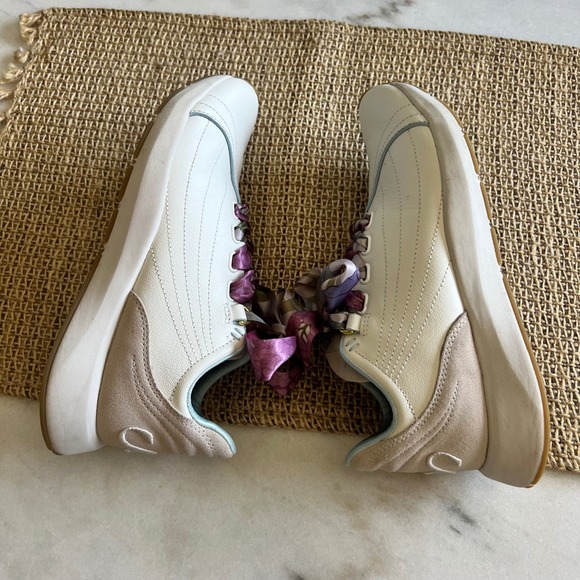 Saysh White Leather Sneakers Comfort Athletic Shoes Size 8 - Picture 7 of 9